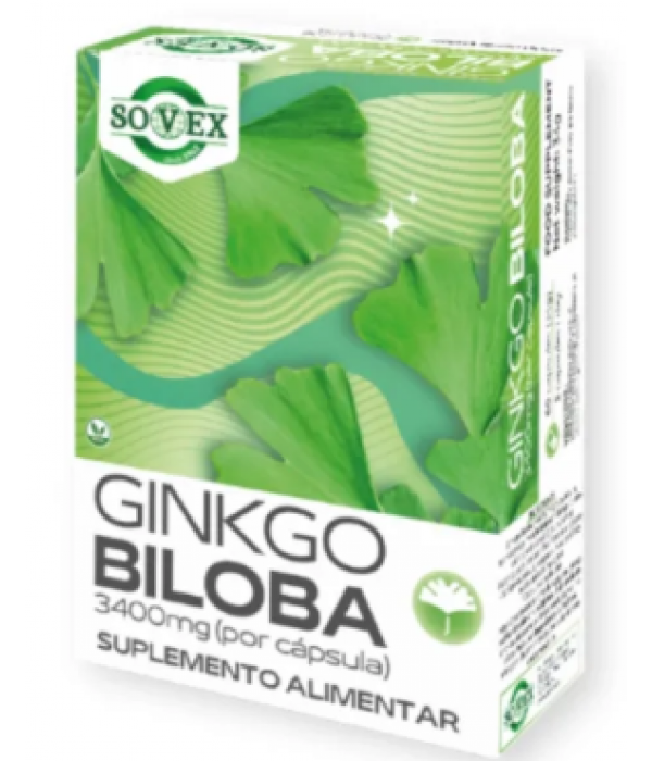 Ginkgo Biloba 3400mg - 60 Cápsulas - Sovex